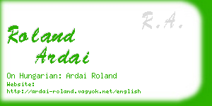 roland ardai business card